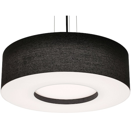Afx Montclair 30in. Medium Base Pendant, Black Finish, Black Shade MCP3044MBBK-BK